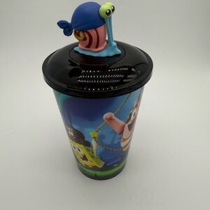 SpongeBob Search For SquarePants Movie 2025 16 oz Cup w Gary Snail Topper Kids